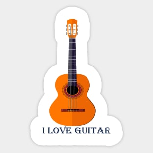 Acoustic Guitar Guitar Music for Guitar lovers Sticker